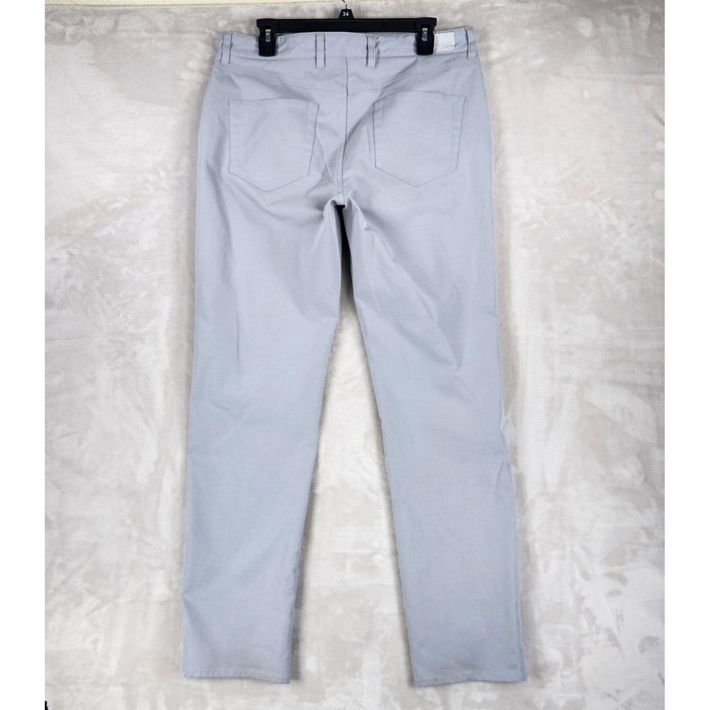 Peter Millar Pants Mens 34x32 Gray EB66 Performance 5 Pocket Chino Golf Casual - Picture 2 of 13